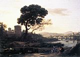 Claude Lorrain Landscape with Shepherds the Pont Molle painting